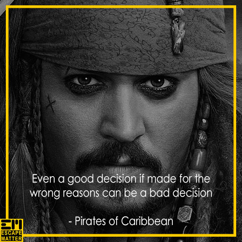 Pirates of Caribbean, inspirational movie quotes for work