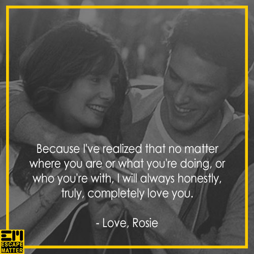 romantic movie quotes, Love Rosie